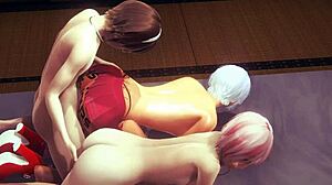 Three Sissy Crossdress Femboys Engage In Intense Threesome With Creampie In Japanese Asian Manga Anime Game Porn Gay