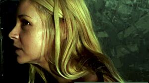 Bold Sexy Blonde Sarah Takes Big Cock Deep In Gloryhole, Swallowing Cumshot