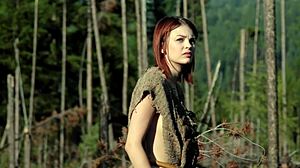 Wow, watch this naked girl touch herself in forest!