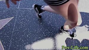 i fucked this pov teen with small tits and sprayed cum on her