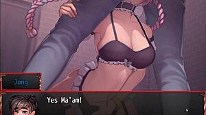 Harem Hentai Game Ep 7 Maid Deepthroats Giant Cock in Sexy Outfit