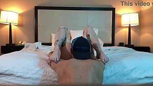 Hot tatted petite beauty eating pussy