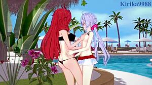 Kanade Am And Chris Yukine In Symphogear Hentai