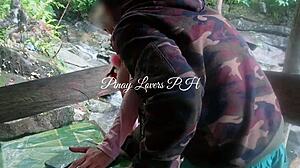 pinay couple gets daring with hardcore sex at public waterfalls