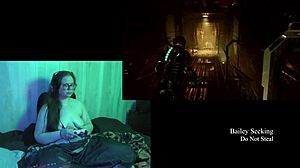 Bold Play Through Naked Deadspace Part 3 Featuring Brunette With Long Hair.