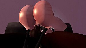 Homem negro fode intensamente ruiva branca no sofá dela no Second Life