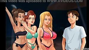 Kinky girlfriend shares big-dick boyfriend with best friend on beach