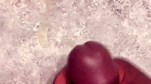 huge cumshot covers bathroom counter