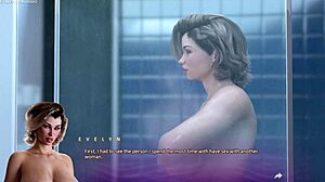 busty bbw milf landlady evelyn catches tenant masturbating in shower