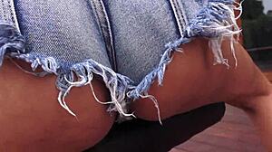 Incredible Jeans Shorts Ass In Daisy Dukes!