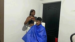 cut hair and fuck hard with stylist big tits