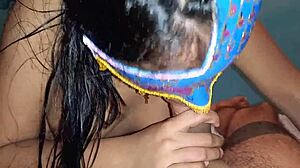 at the party this milf gave me an amazing blowjob