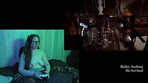 Bold Play Through Naked Deadspace Part 3 Featuring Brunette With Long Hair.