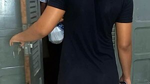 Delivery guy fucks my ass to pay for lunch in this homemade scene