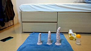 Intense winding stick sucking leads to massive cum shot in anal play