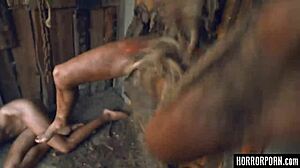 Bound Brunette Licked Roughly in Outdoor Group