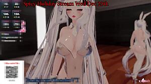 curvy kanako in spicy bunny suit begs for vibing and fucking by chatters non-stop