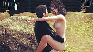 i watched this 3d animation sex in nature with huge monster cock blowjob