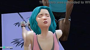 Yuki Behr tränar hårt i 3D cartoon