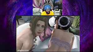 Jaheira Feels Bald Pussy Assfucked, Aerith Watches Tifa Getting Fucked POV