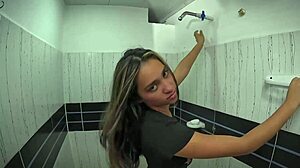 My friend stayed over, and I filled her pussy with my milk at night. Couldn’t resist her petite Latina body!