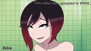 Ruby's steamy workout turns wild in animated shower scenes
