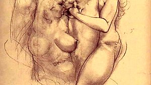hey, take a look at this vintage erotic drawing with me, alright?