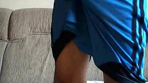 Intense cock marking in soccer shorts!
