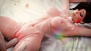 i love watchin overwatch mercy beauty queen have romantic sexs