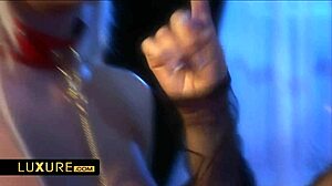 Blindfolded Orgy Features Dildo Play and Double Penetration with Blonde Babe