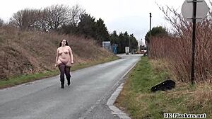 Fat amateur flasher emmas public exhibitionism and voyeur bbw babe outdoors nude