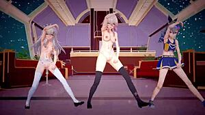 Suggestive Honkai Star Rail Hentai with Clara, March 7th, and Silverwolf