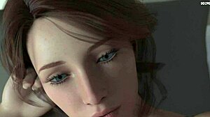 3D хентай извращенец соблазняет шлюховатую мачеху на чувственный мультяшный секс