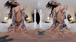 Joanna angel from naughty america gives blowjob and titty fuck in pov with heels