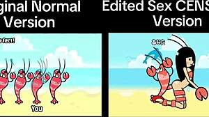 Side of the difference of rhythm heaven fever original normal version vs sex censored version