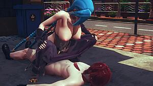 LOL Hentai - Jinx in Hardcore Japanese Cosplay Action