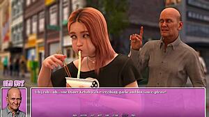 Summer in the city 06 petite 18+ red head eating ramen 🍜