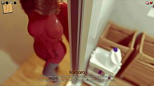 In my pleasure 37, the redhead shows her big tits.