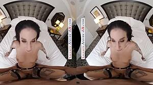 Joanna angel from naughty america gives blowjob and titty fuck in pov with heels