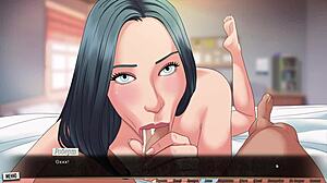 our red string part 5 gameplay ends with deepthroat and cum in mouth