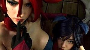 i love miss fortune and ahri in uncensored hentai cosplay