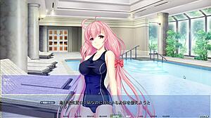 Yunagi gets pounded doggystyle in pool with big tits and ass