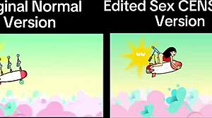 Side of the difference of rhythm heaven fever original normal version vs sex censored version