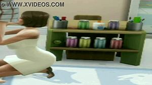 Brunette teen sucking teach cock at lunch time