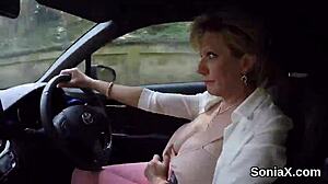 hey, check mature lady sonia flashing her massive boobs!