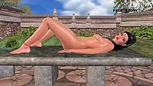 Why is the cute Indian girl masturbating with a carrot in this 3D cartoon porn?