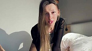 Teen Student Sucks Big Cock in POV, Gets Creampie.