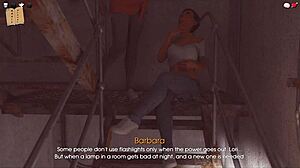 In my pleasure 37, the redhead shows her big tits.