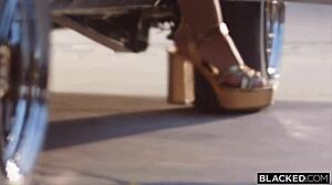 Blacked Violet Myers handles 8 BBCs in epic first gangbang