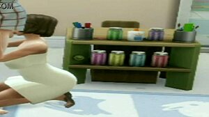 Brunette teen sucking teach cock at lunch time